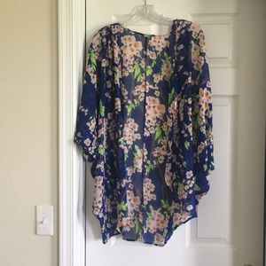 Blue Floral Kimono